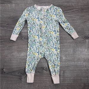 Baby Boden Floral Kids Zipper Pajama Onsie Size 12-18 mos
